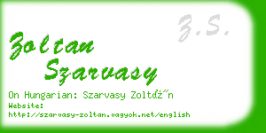 zoltan szarvasy business card